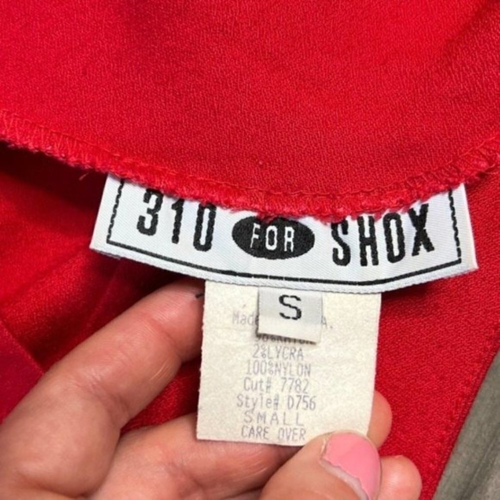 Vintage 310 For Shox Red Cutout Maxi Dress Size Small Back Slit & Cutout - Picture 10 of 16